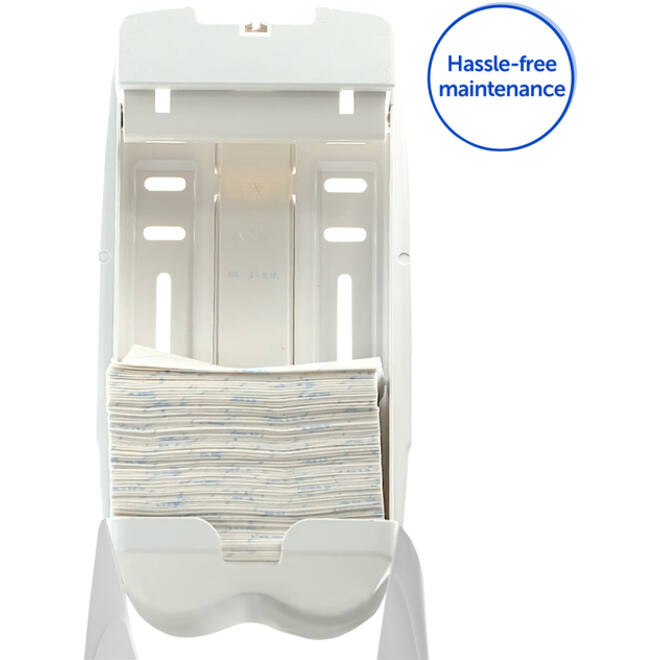 Toiletpapierdispenser Aquarius gevouwen tissue wit 6946