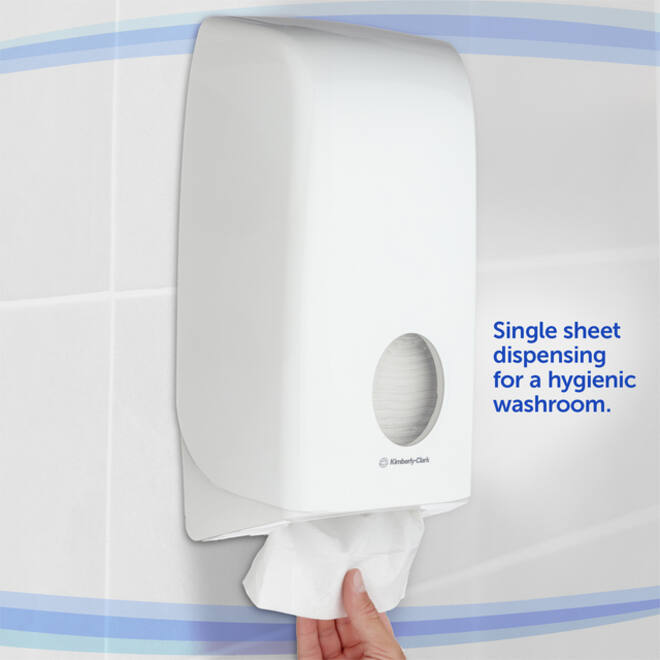 Toiletpapierdispenser Aquarius gevouwen tissue wit 6946