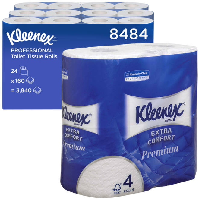 Toiletpapier Kleenex 4-laags 160vel wit 8484