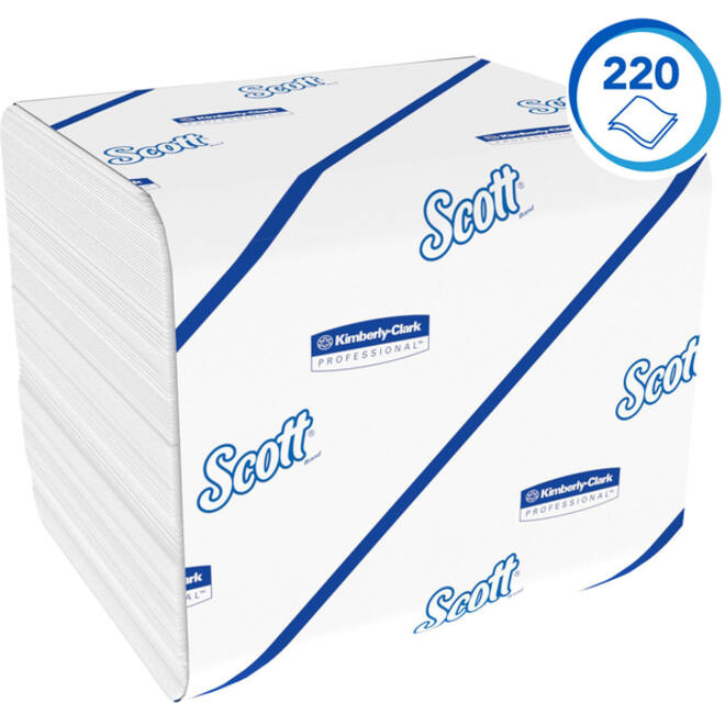 Toiletpapier Scott Control gevouwen 2-laags 36x220vel wit 8509