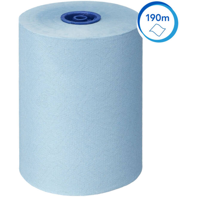 Handdoekrol Scott Essential Slimroll 1-laags 190m blauw 6696