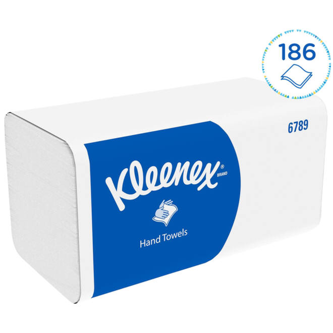 Handdoek Kleenex i-vouw 2-laags 21x21.5cm 15x186stuks wit 6789