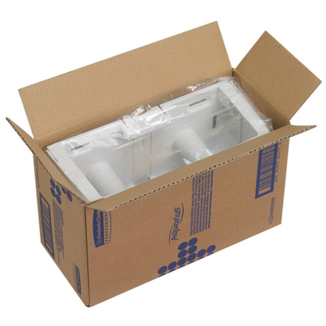 Toiletpapierdispenser Aquarius duo voor kleine rollen wit 6992
