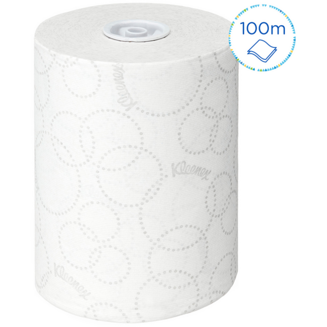 Handdoekrol Kleenex Ultra Slimroll 2-laags 100m wit 6781