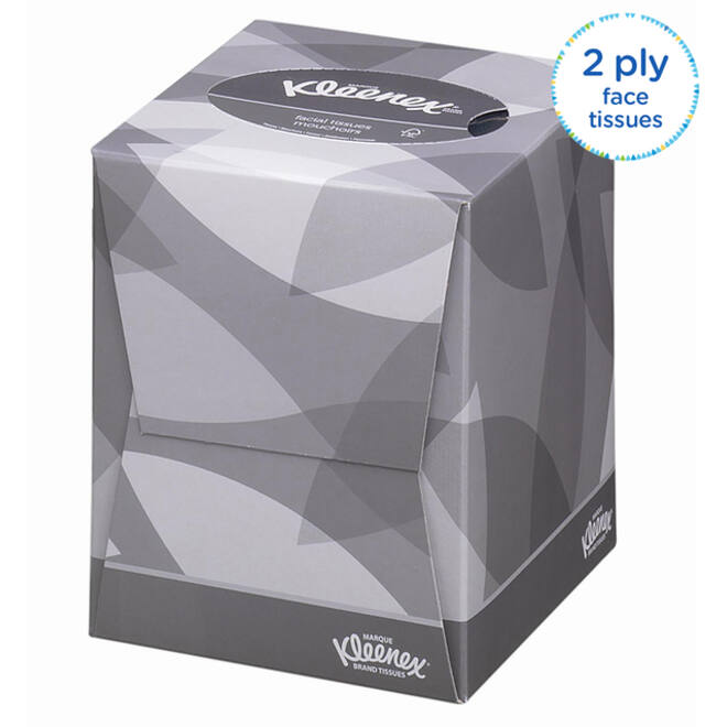 Facial tissues Kleenex 2-laags kubus 12x88stuks wit 8834