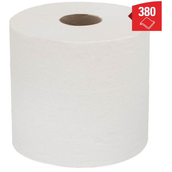 Poetsrol WypAll L20 2-laags 18,3cmx144m 380vel wit 7303