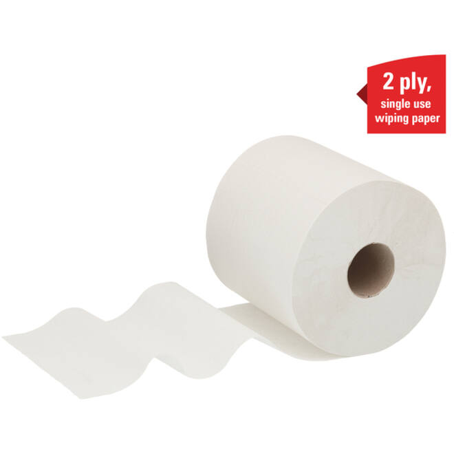 Poetsrol WypAll L20 2-laags 18,3cmx144m 380vel wit 7303