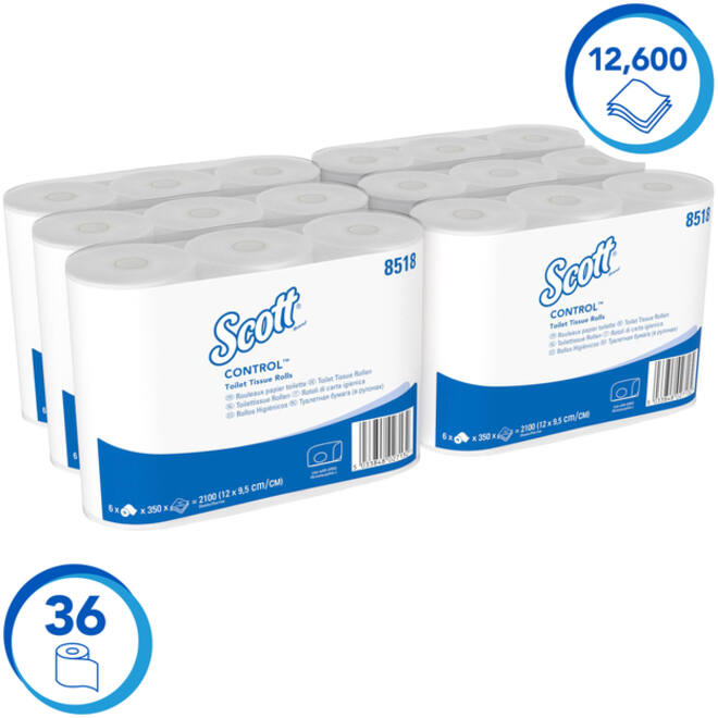 Toiletpapier Scott Control 3-laags 350vel wit 8518