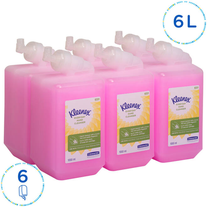 Handzeep Kleenex dagelijk gebruik roze 1000ml 6331