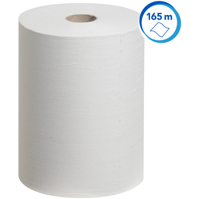 Handdoekrol Scott Slimroll 1-laags 165m wit 6657