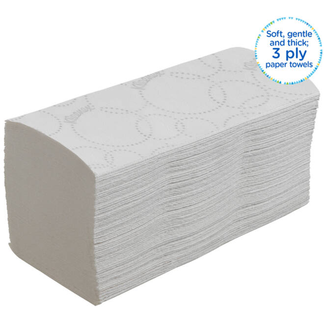 Handdoek Kleenex Ultra i-vouw 3-laags 21,5x31,8cm wit 15x96stuks 6710