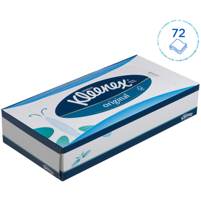 Facial tissues Kleenex 3-laags standaard 12x72stuks wit 8824