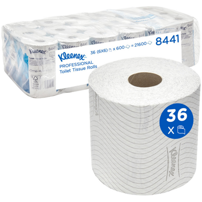 Toiletpapier Kleenex 2-laags 600vel wit 8441