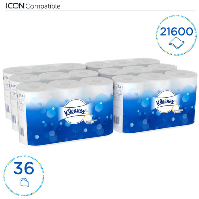 Toiletpapier Kleenex 2-laags 600vel wit 8441