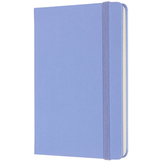 Notitieboek Moleskine pocket 90x140mm blanco hard cover hydrangea blue