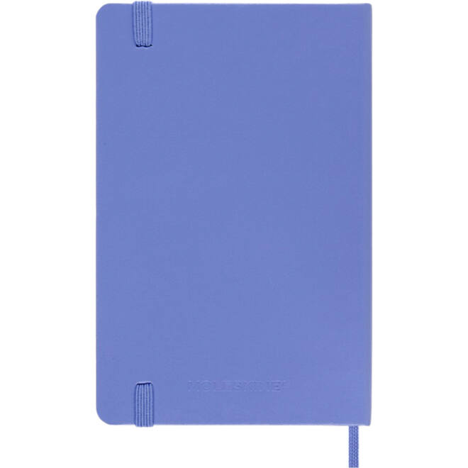 Notitieboek Moleskine pocket 90x140mm blanco hard cover hydrangea blue