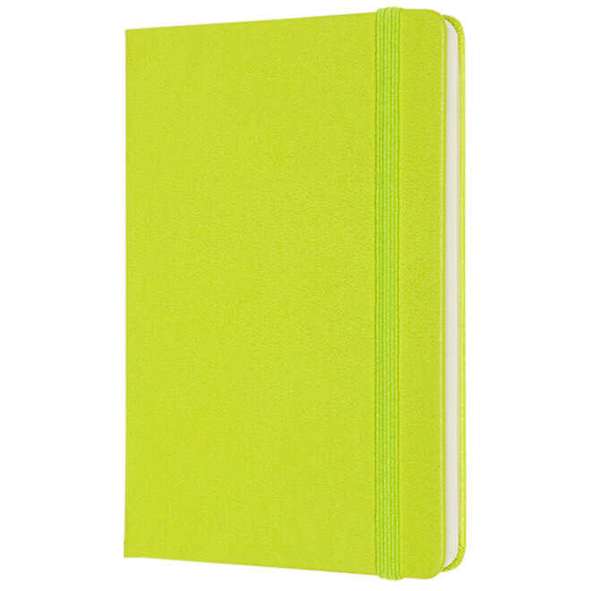 Notitieboek Moleskine pocket 90x140mm blanco hard cover lemon green