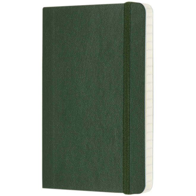 Notitieboek Moleskine pocket 90x140mm lijn soft cover myrtle green