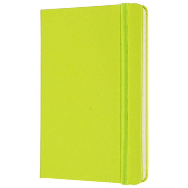 Notitieboek Moleskine pocket 90x140mm lijn hard cover lemon green