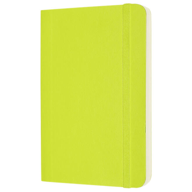 Notitieboek Moleskine pocket 90x140mm blanco soft cover lemon green