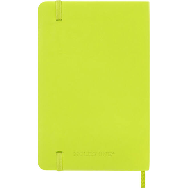 Notitieboek Moleskine pocket 90x140mm blanco soft cover lemon green