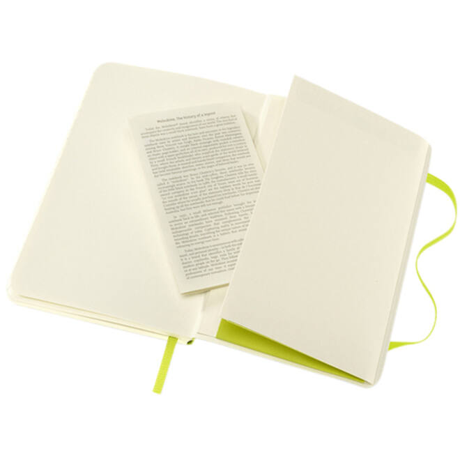Notitieboek Moleskine pocket 90x140mm blanco soft cover lemon green