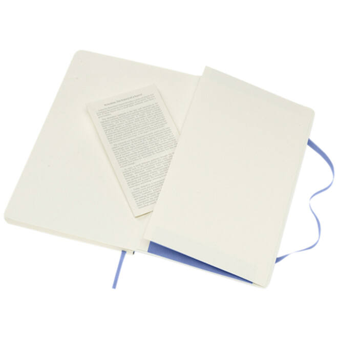 Notitieboek Moleskine large 130x210mm lijn soft cover hydrangea blue