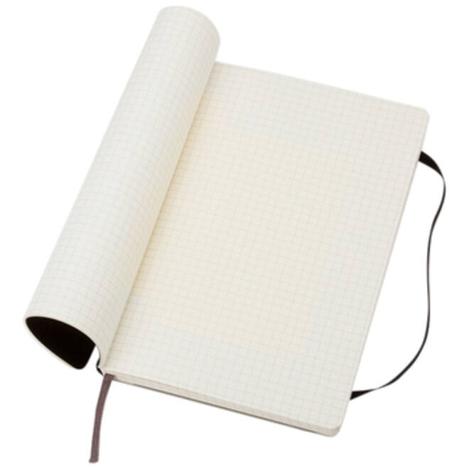 Notitieboek Moleskine pocket 90x140mm ruit 5x5mm soft cover zwart