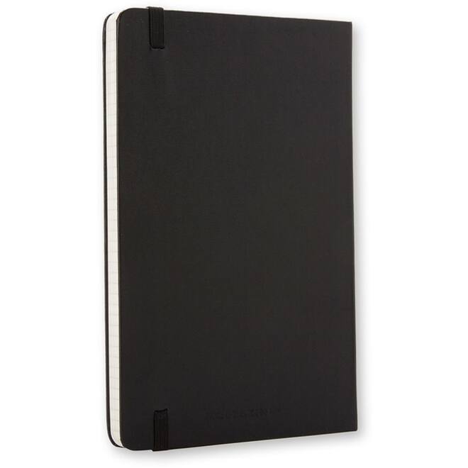 Notitieboek Moleskine pocket 90x140mm ruit 5x5mm soft cover zwart