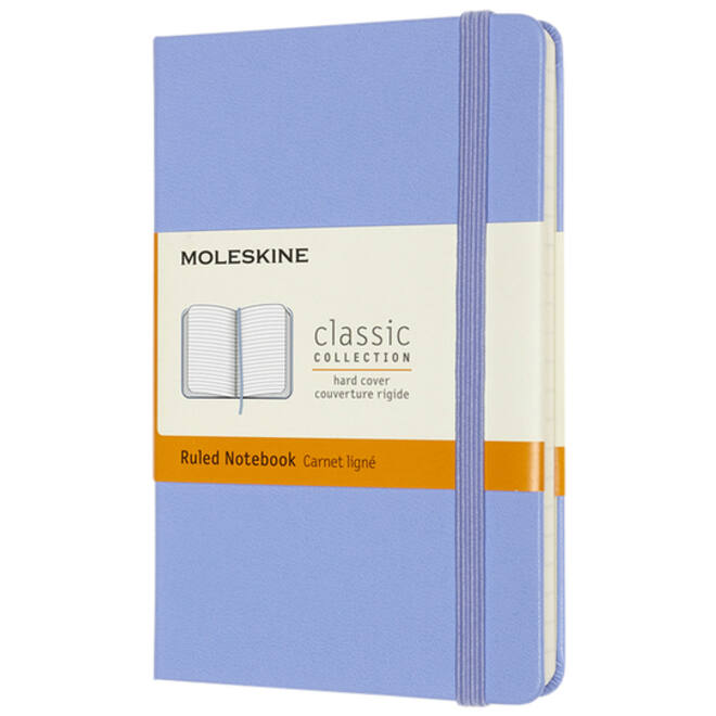 Notitieboek Moleskine pocket 90x140mm lijn hard cover hydrangea blue