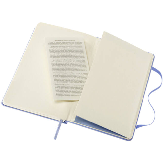 Notitieboek Moleskine pocket 90x140mm lijn hard cover hydrangea blue