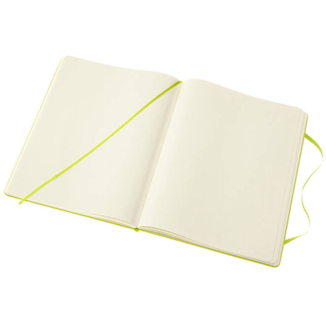 Notitieboek Moleskine XL 190x250mm blanco hard cover lemon green