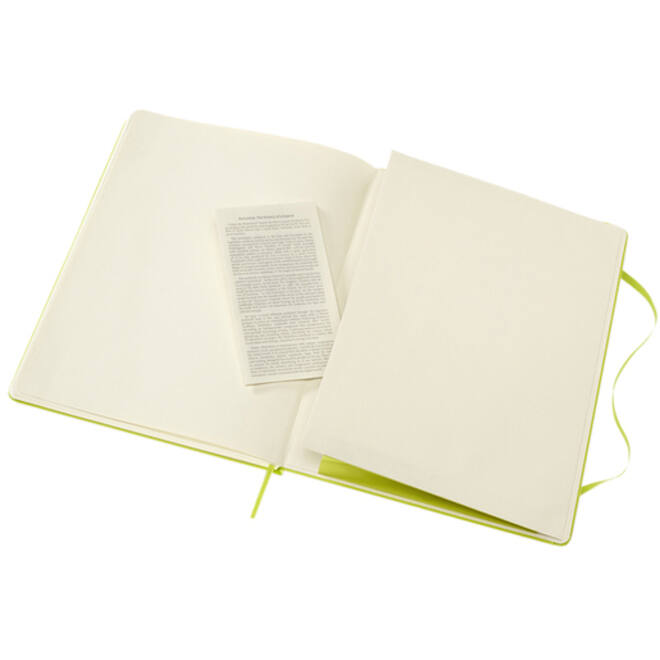 Notitieboek Moleskine XL 190x250mm blanco hard cover lemon green