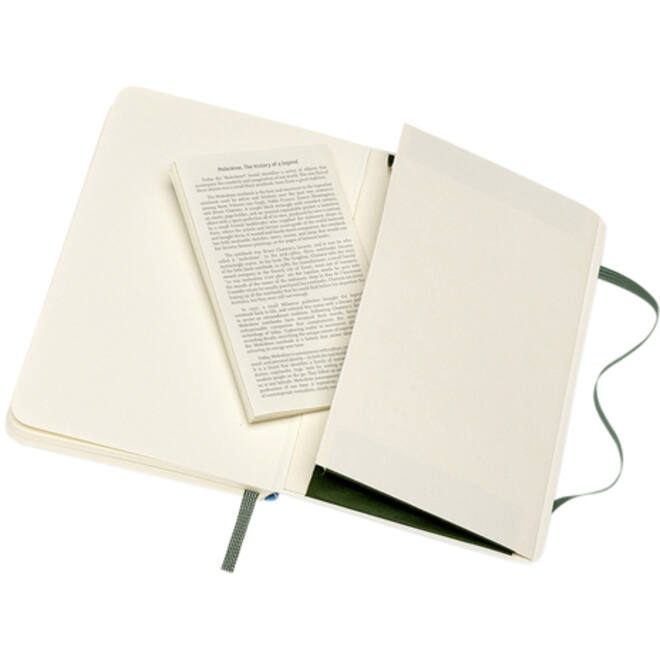 Notitieboek Moleskine pocket 90x140mm blanco soft cover myrtle green