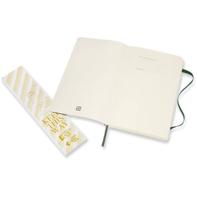 Notitieboek Moleskine large 130x210mm dots soft cover myrtle green