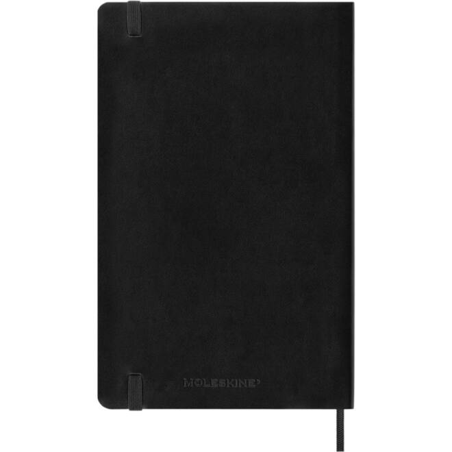 Notitieboek Moleskine large 130x210mm ruit 5x5mm soft cover zwart