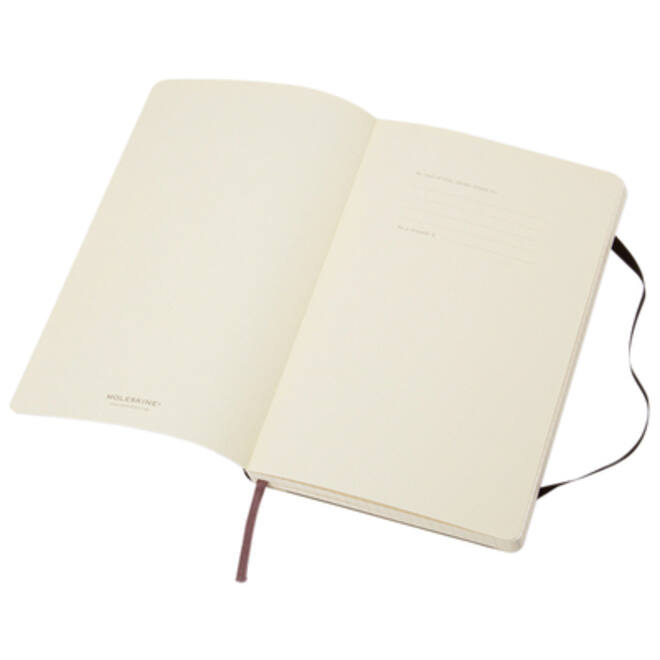 Notitieboek Moleskine large 130x210mm ruit 5x5mm soft cover zwart