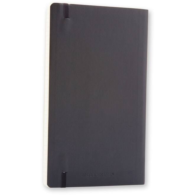 Notitieboek Moleskine large 130x210mm ruit 5x5mm soft cover zwart