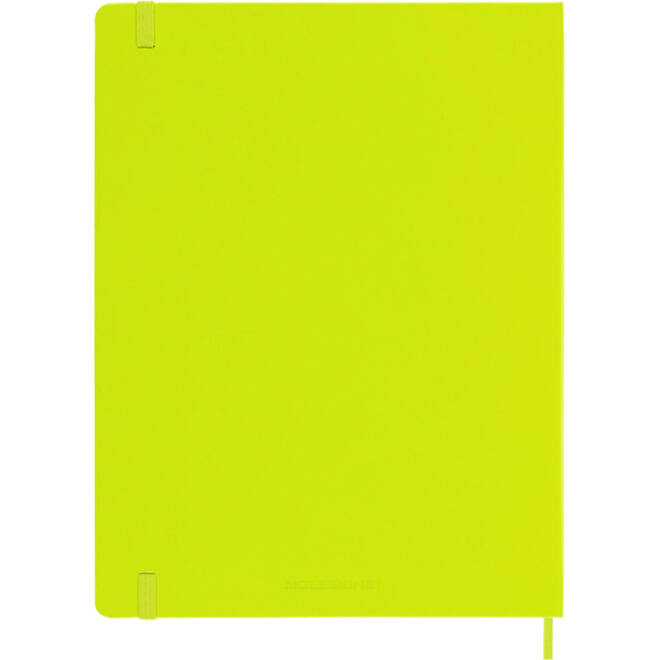Notitieboek Moleskine XL 190x250mm lijn hard cover lemon green