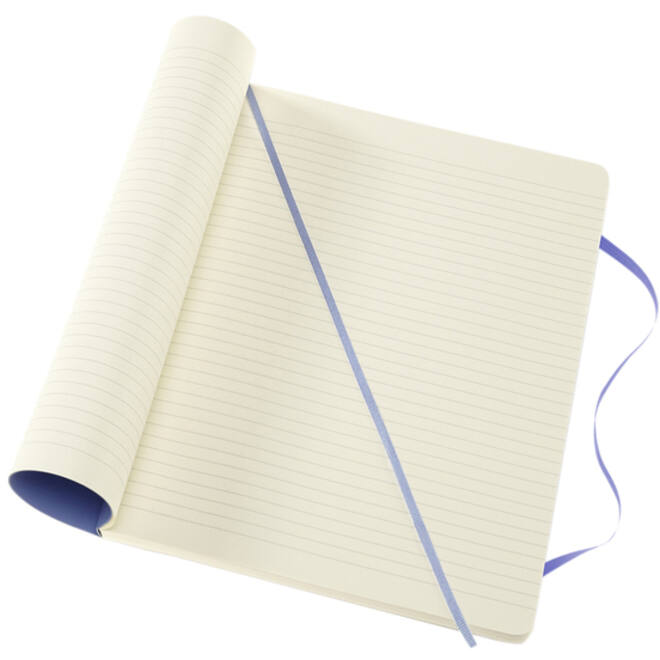 Notitieboek Moleskine XL 190x250mm lijn soft cover hydrangea blue