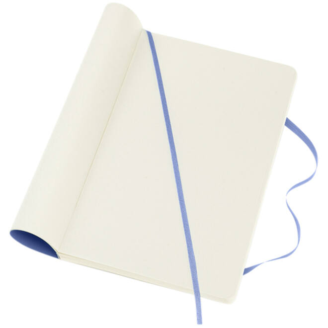 Notitieboek Moleskine large 130x210mm blanco soft cover hydrangea blue