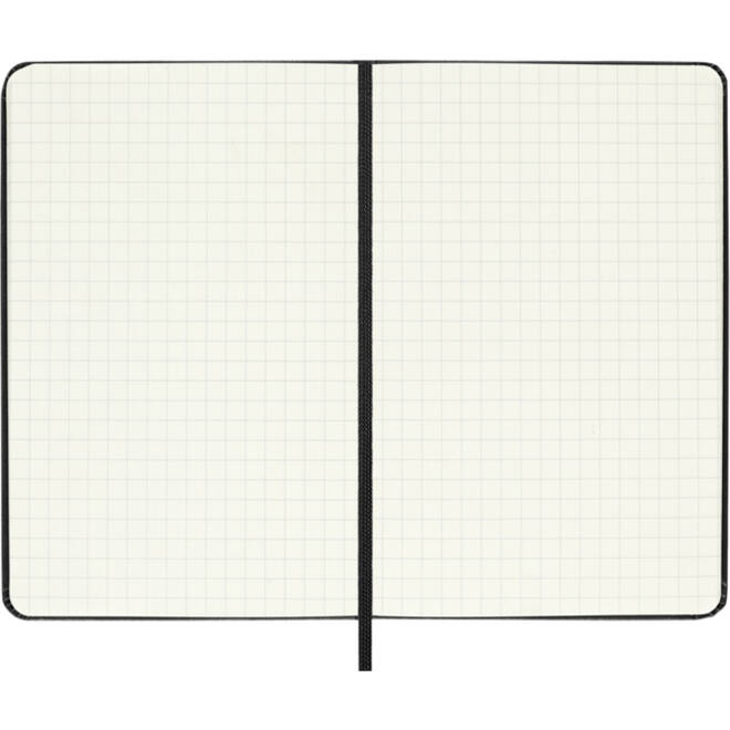 Notitieboek Moleskine pocket 90x140mm ruit 5x5mm hard cover zwart