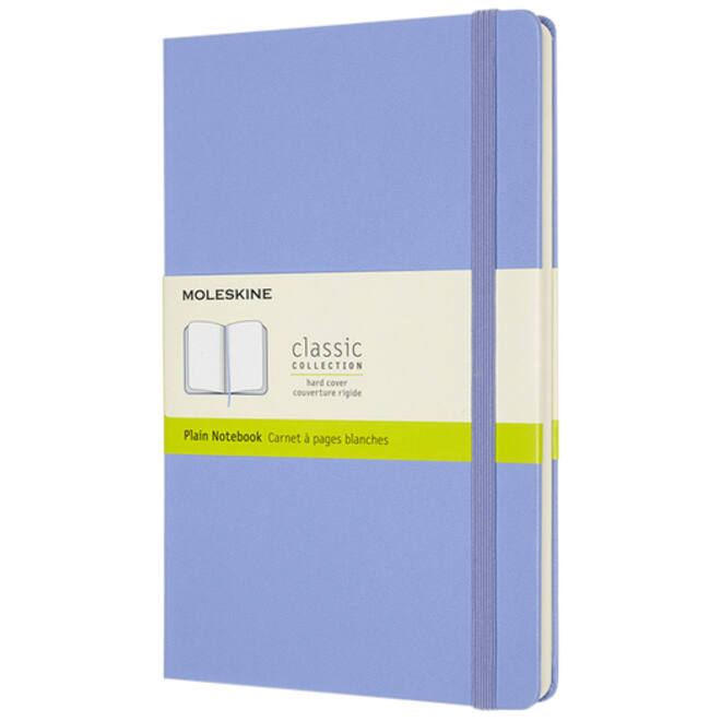 Notitieboek Moleskine large 130x210mm blanco hard cover hydrangea blue