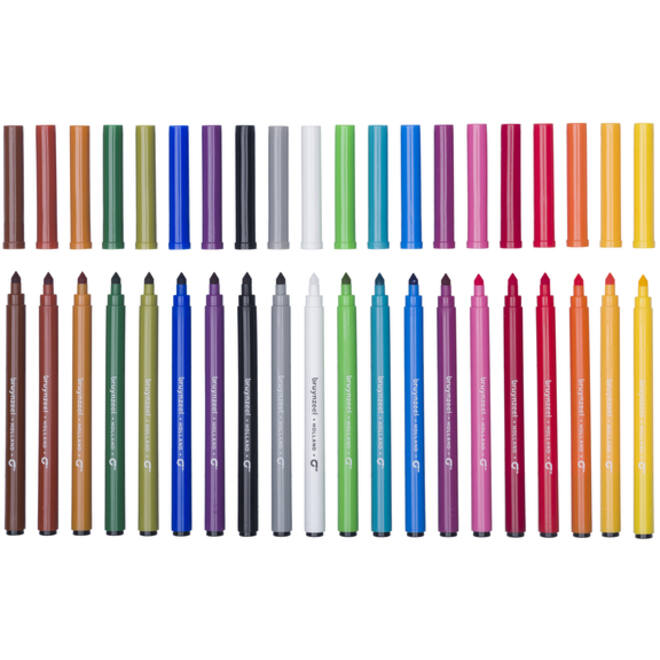 Viltstift Bruynzeel Super Point set á 20 kleuren