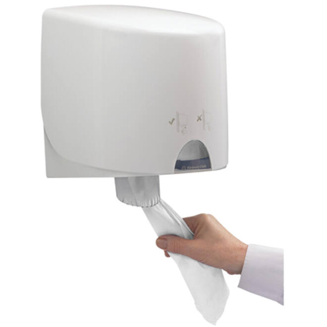 Poetsrol WypAll L10 1-laags 19,5cmx304m 800vel wit 7256