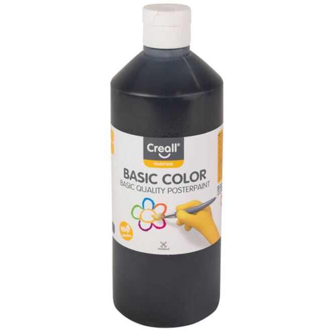 Plakkaatverf Creall basic zwart 500ml