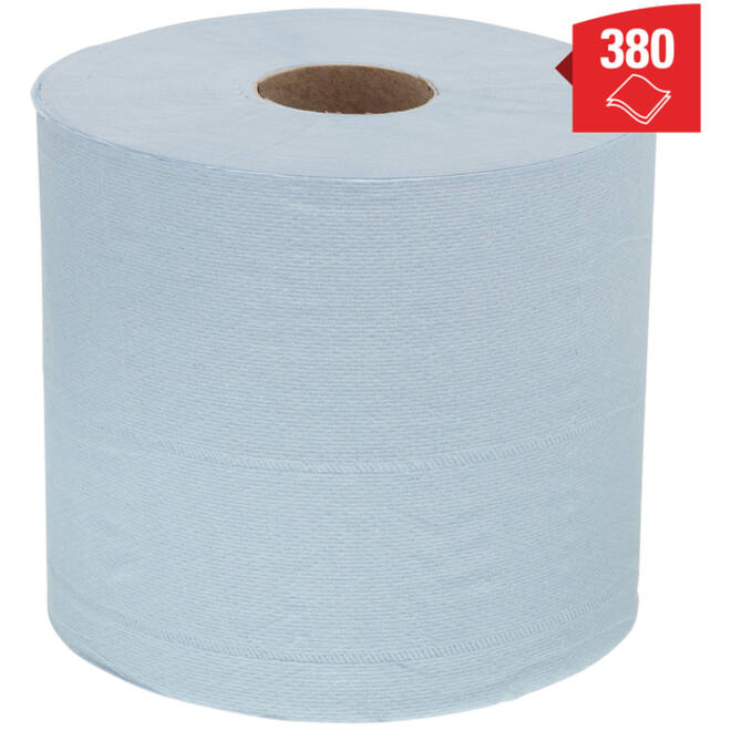 Poetsrol WypAll L20 2-laags 18,3cmx144m 380vel blauw 7302