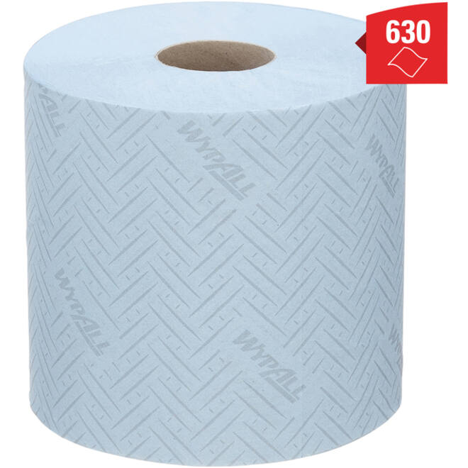 Poetsrol WypAll L10 1-laags 18,3cmx239m 630 vel blauw 7494