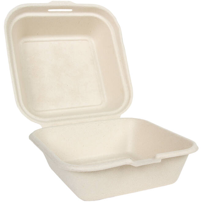Hamburgerbox IEZZY Maxi IP suikerriet beige 50 stuks