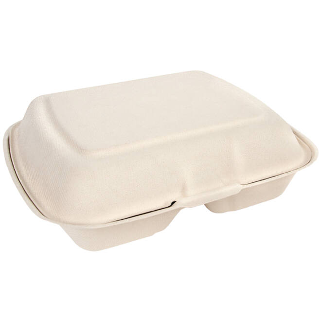 Menuklapverpakking IEZZY IP4 2-vaks suikerriet beige 100 stuks